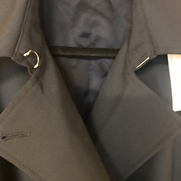 Theory Nocturne Navy Halter Oxford Wool Trench Dress( flaw) - Picture 7 of 7